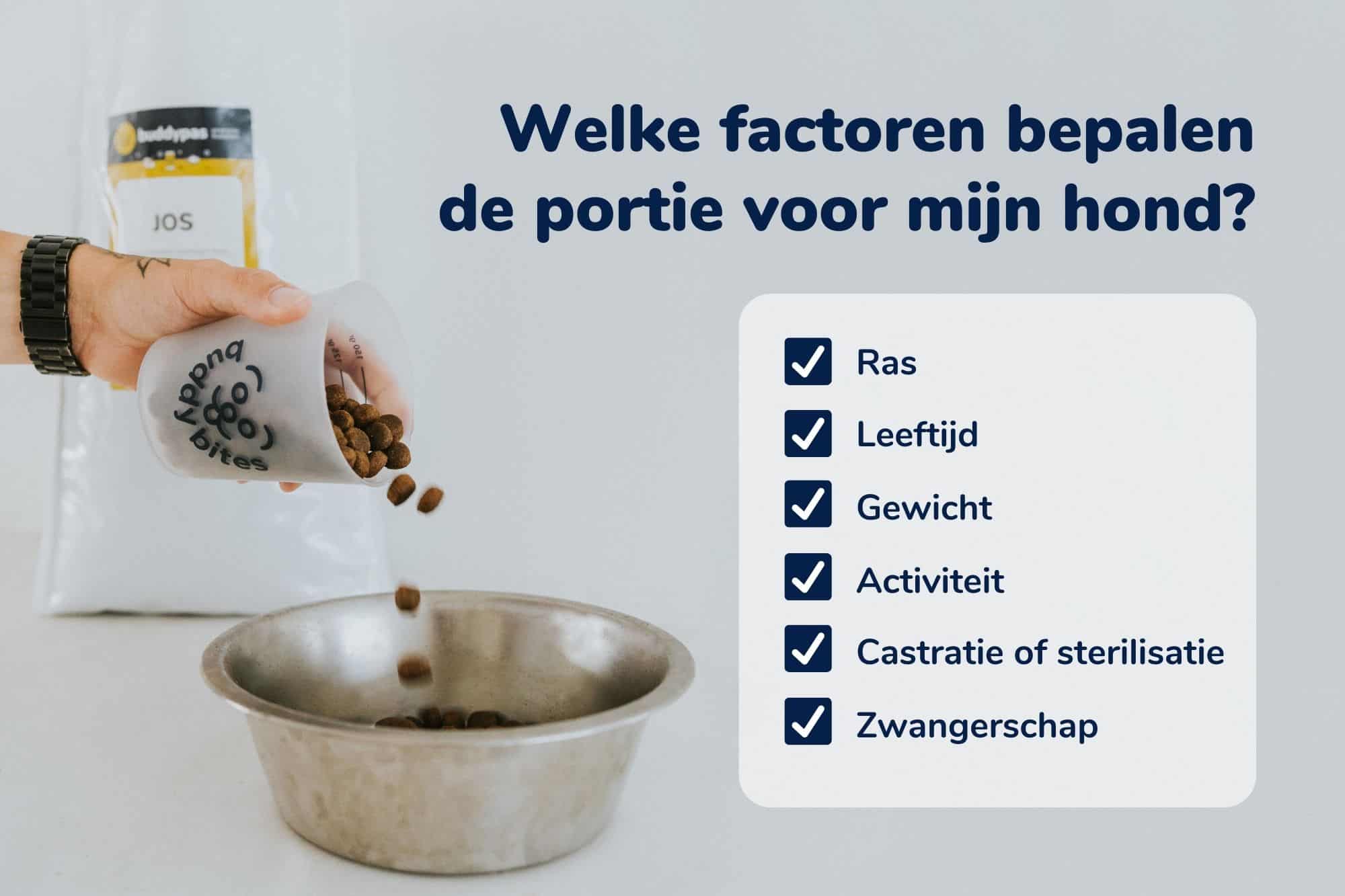 hoeveel voeding mag mijn hond eten